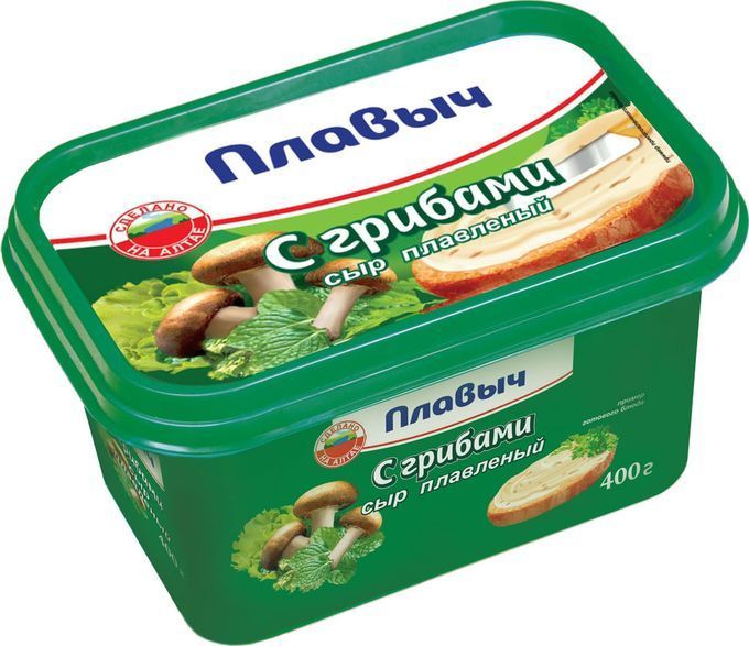 картинка Сыр плавленый с грибами "Плавыч", 400 гр.